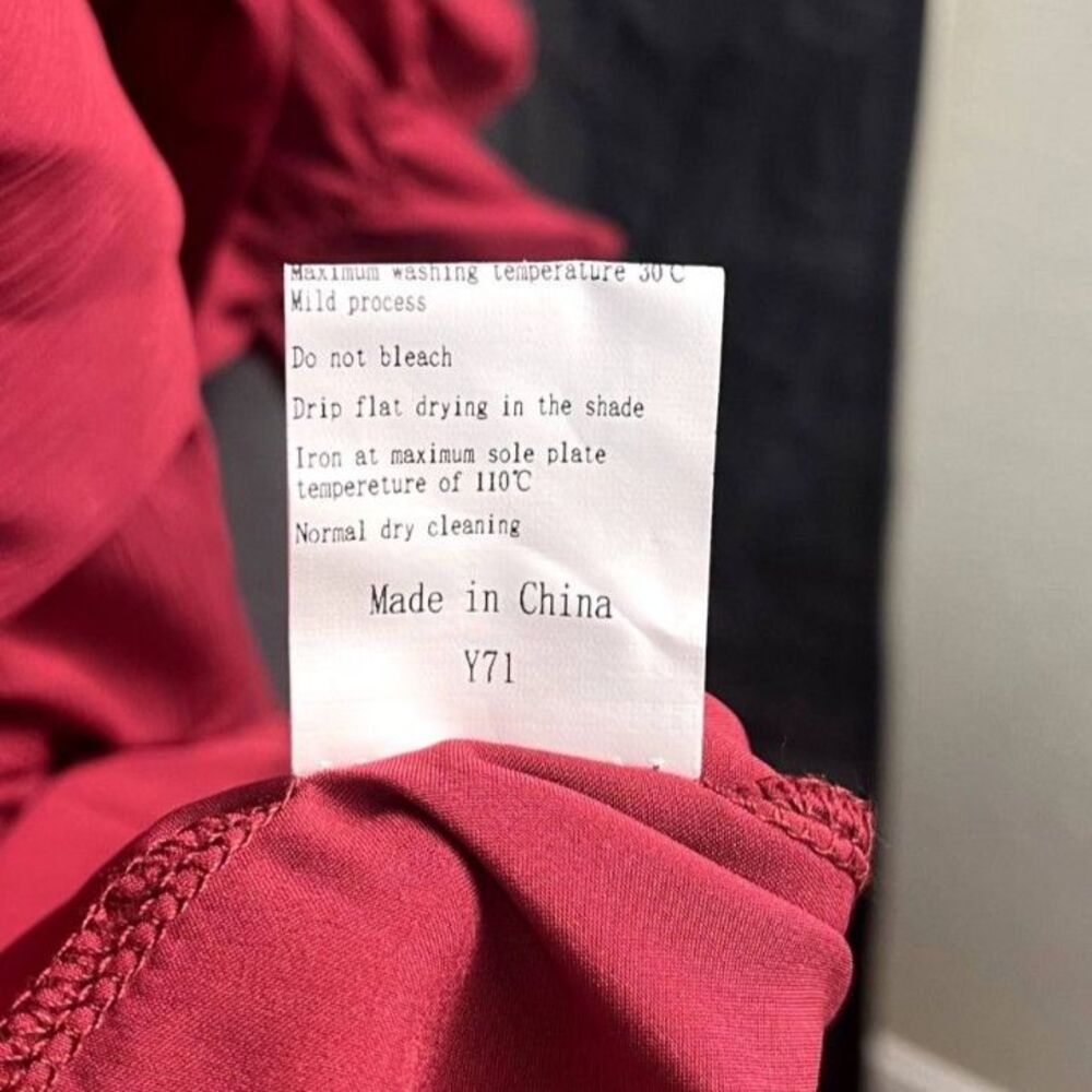 Byinns Open Tie Back Square Neck Lantern LS Elastic Waist Mini Dress SZ XXL:NWT - Picture 14 of 16